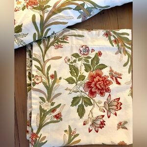Pottery Barn Full/Queen Jacobean Bird Duvet cover and 2 Standard Shams